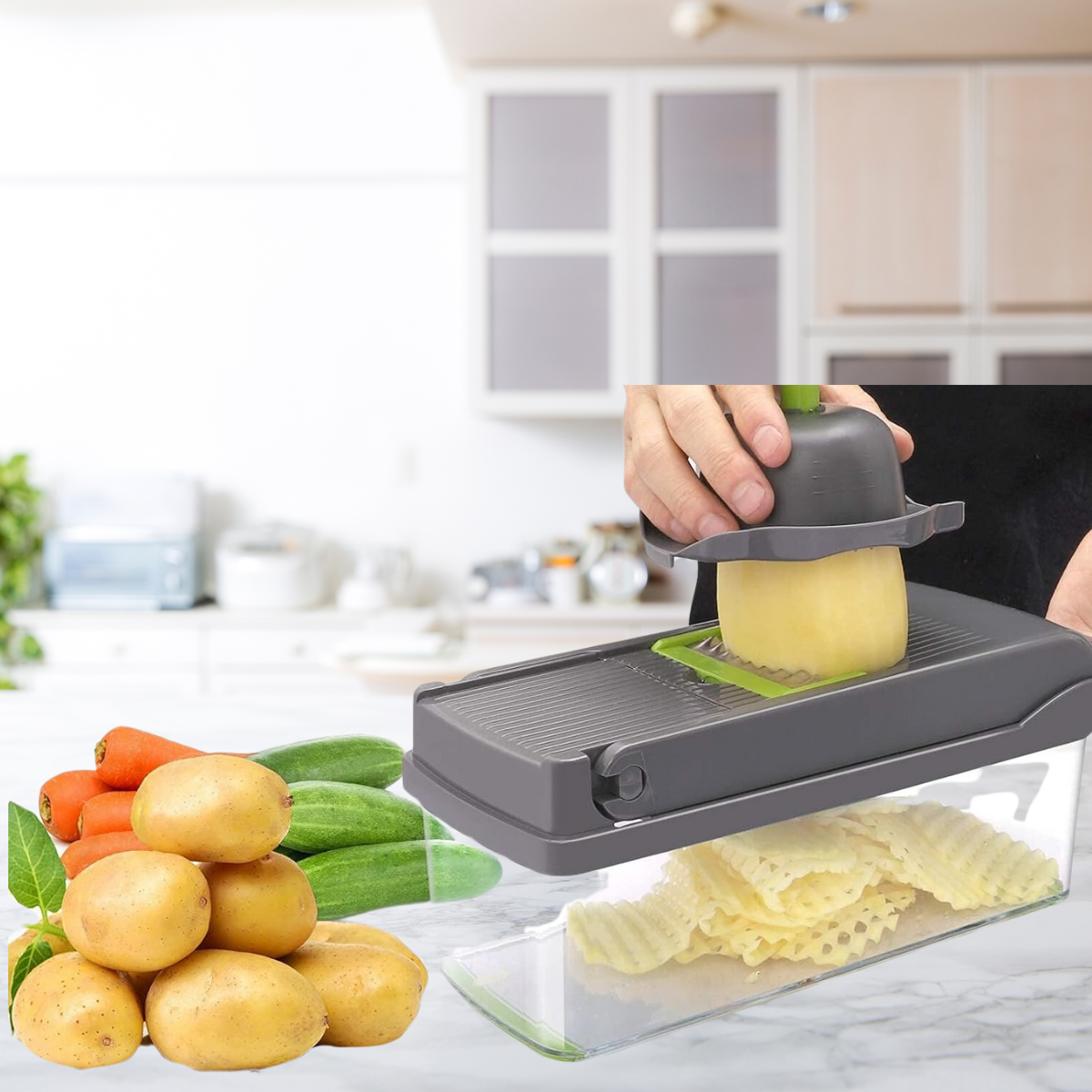 13-in-1-Gemüseschneider | Schneller beim Kochen | Brehn