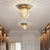 Brehn | EleganceGlow Deckenlampe - Gold Rauchwasser Glas Design