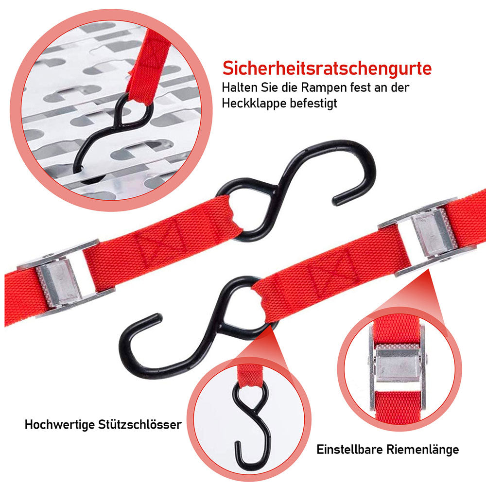 Auffahrrampe Klappbar 340kg Faltbare Alu Verladerampe Motorrad | Brehn
