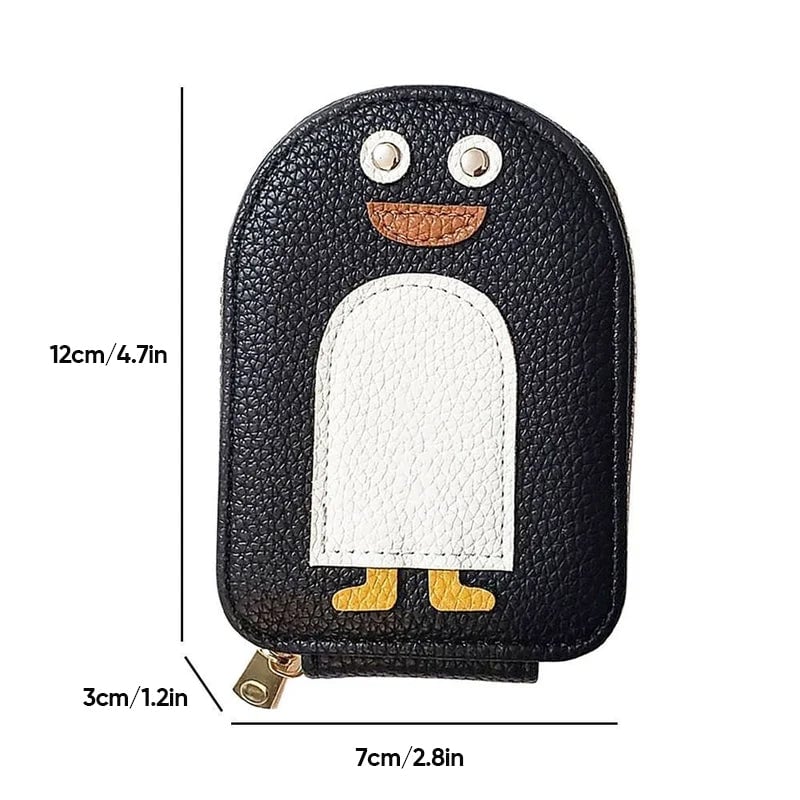 Brehn | Süße Pinguine PU Kreditkarten-Münzgeldbörse