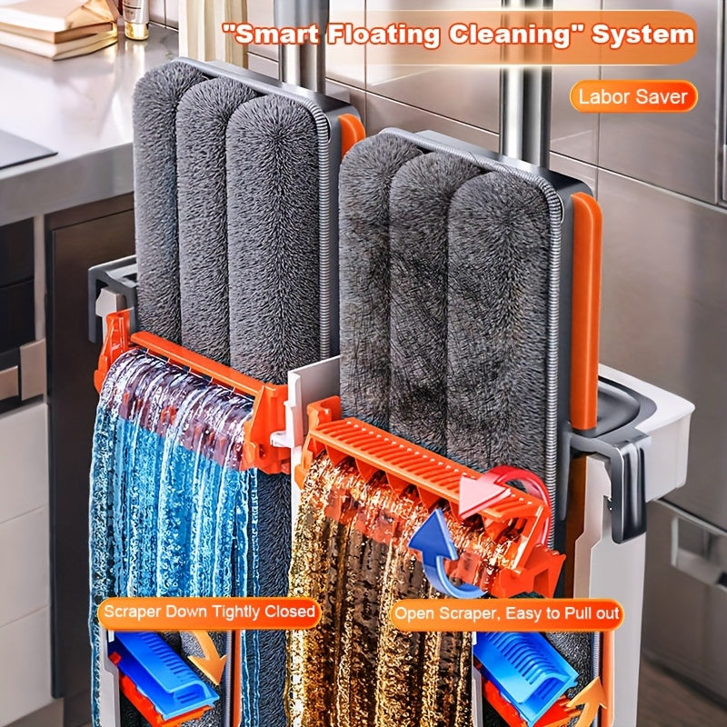 Flachmopp-Set mit Eimer & Auswringsystem | Brehn