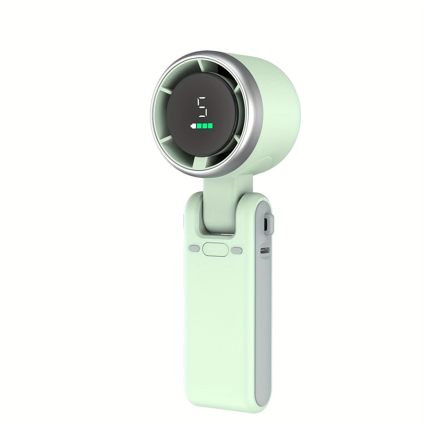 12-Stunden Turbo Handventilator mit LED-Licht - 5-Gang batteriebetriebener Kühlventilator, 3-in-1 Luft-Turbo-Technologie - Kompaktes Design für Outdoor, Reisen und den täglichen Gebrauch | Brehn