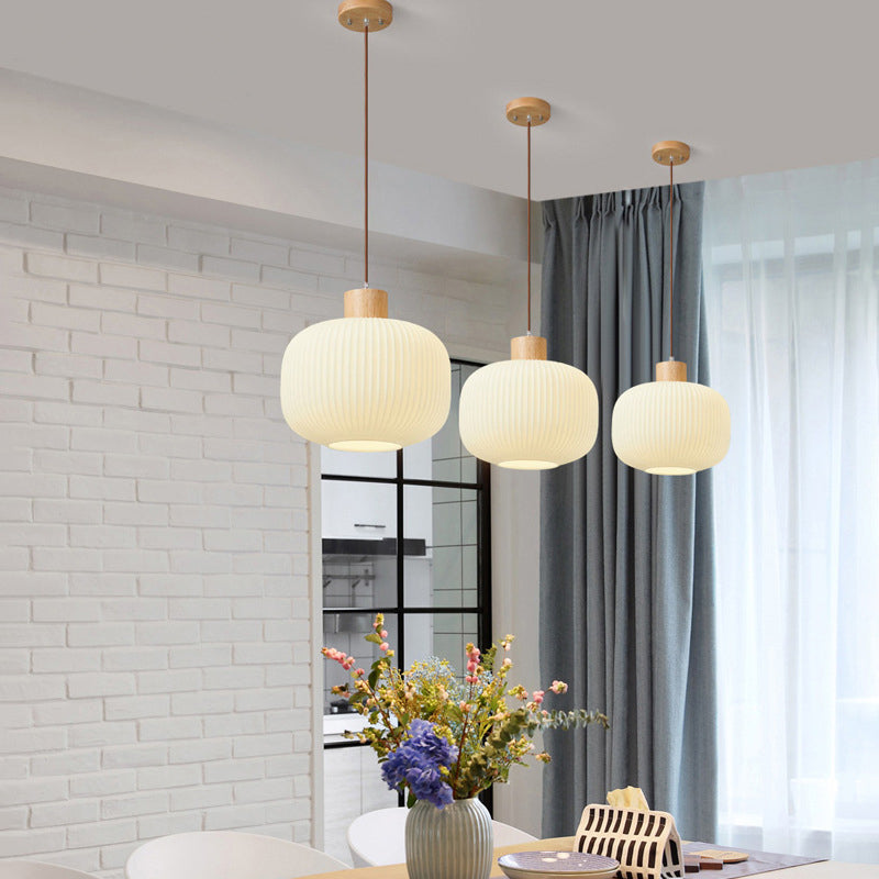 Brehn | VintageLight - Stilvolle Holz- und Glas-Pendelleuchte