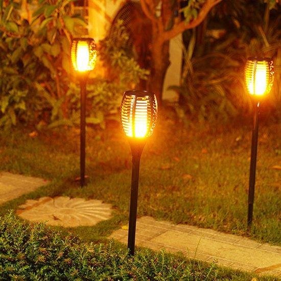 LED Solar Gartentorpedos Deluxe 96 LED (4 Stück) | Brehn