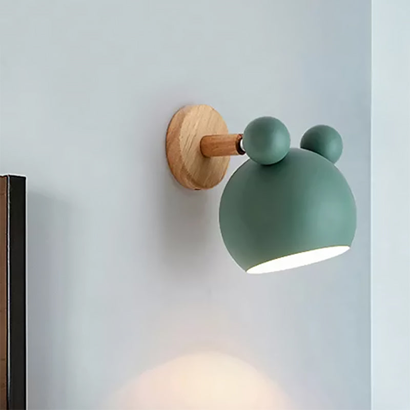 Brehn | Moderne Stil Cartoon Tier Wandleuchte Metall 1 Licht Wandlampe für Kinderzimmer