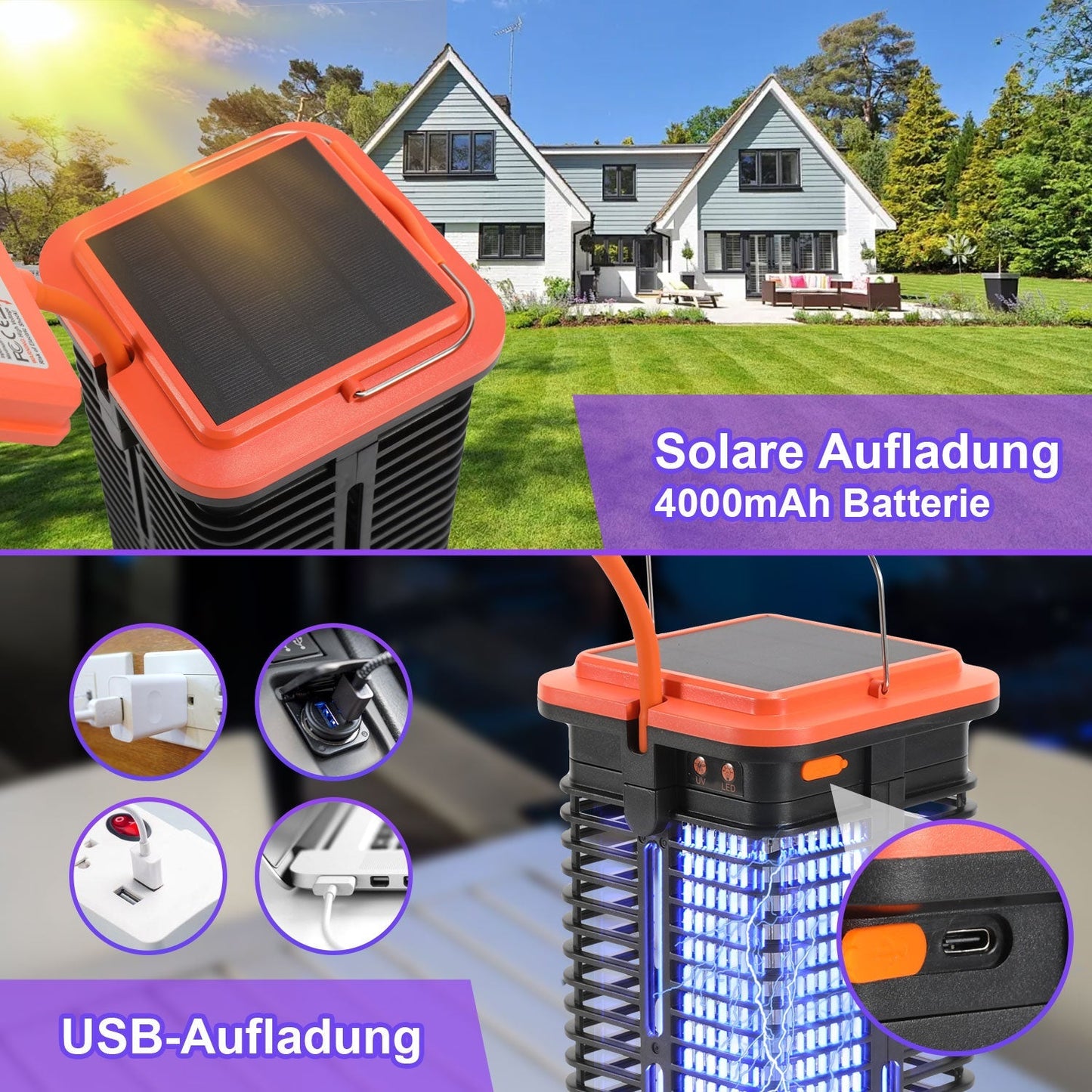 Insektenvernichter Elektrisch Solar 1500V | Brehn