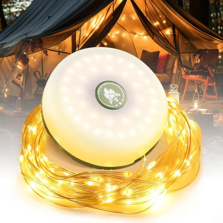 Campinglampe mit 10m RGB-Lichterkette — Deine magische Lichtquelle für unvergessliche Outdoor-Erlebnisse | Brehn