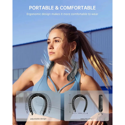 Tragbarer Halsventilator mit wiederaufladbarer Kühlung für Outdoor-Sportarten | Brehn