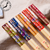 Japanische botanische handgefertigte Bambus-Esstäbchen Set aus 5 | Brehn