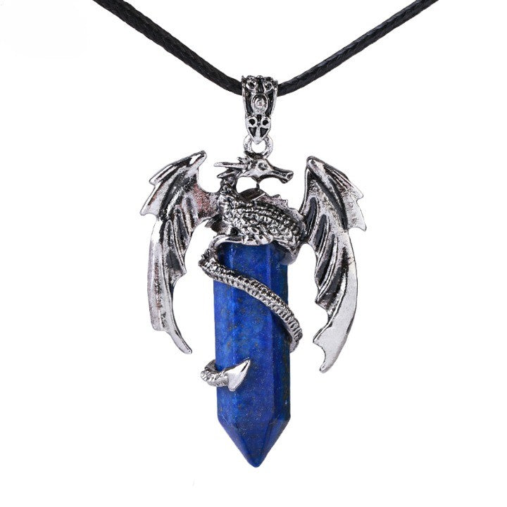 Brehn | Bohemian Stil Natürlicher Mystischer Edelstein Drachenanhänger