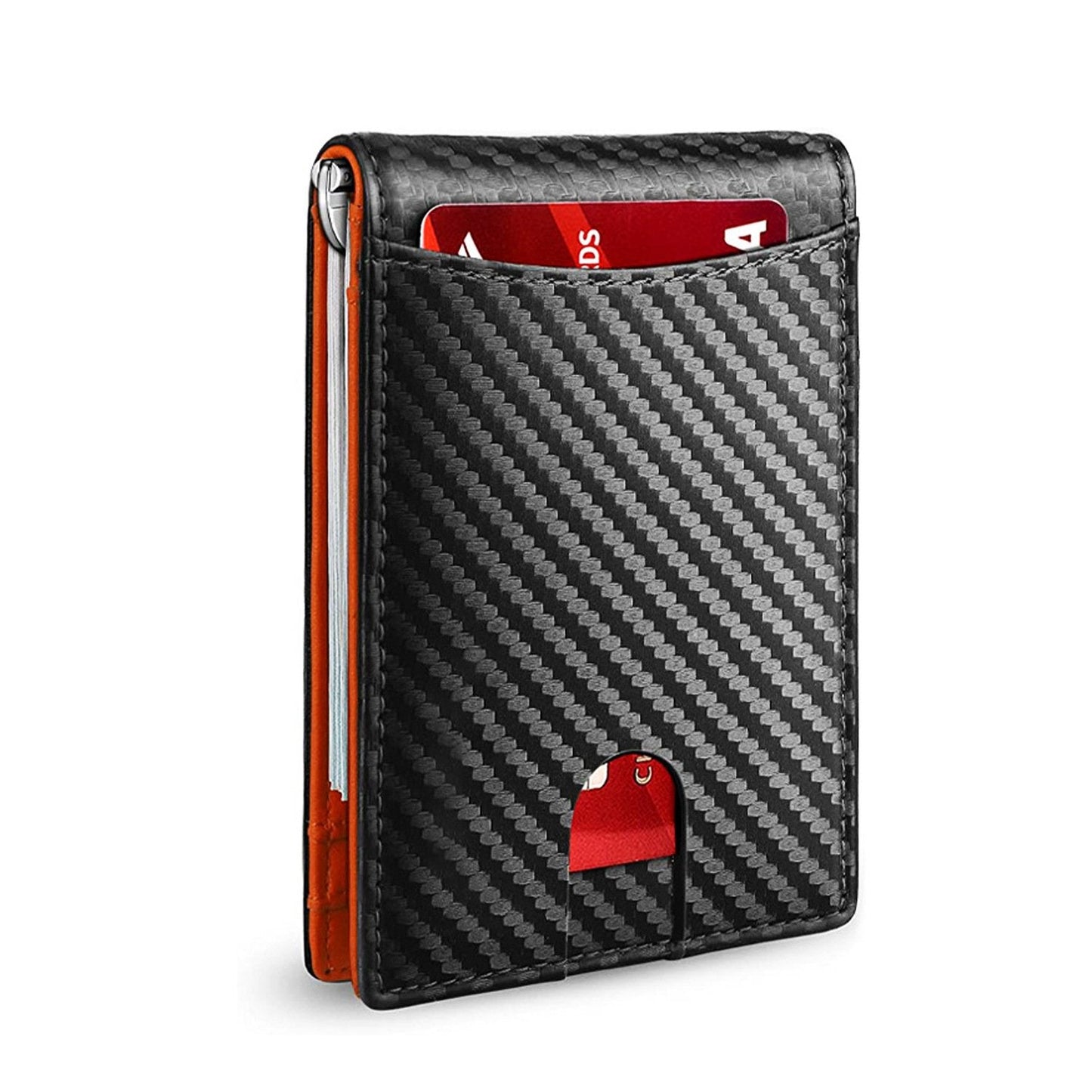 Slim RFID-Geldbörse für Herren | Kartenetui aus Leder | Schwarz