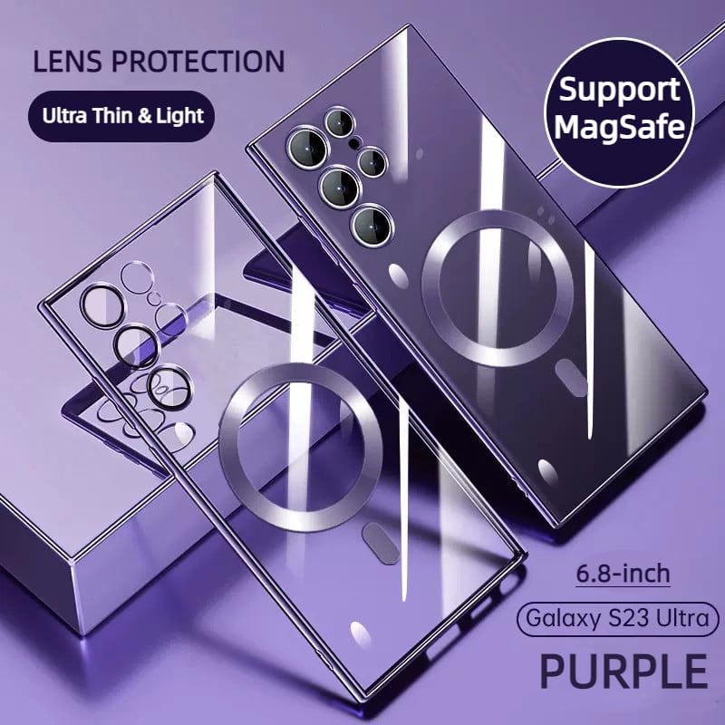 Transparente Luxus-Beschichtung Magnetische Abdeckung für Samsung