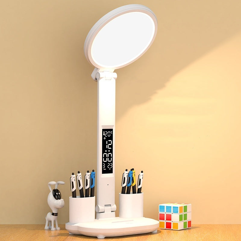 LED-Tischlampe mit Uhr und USB. | Brehn