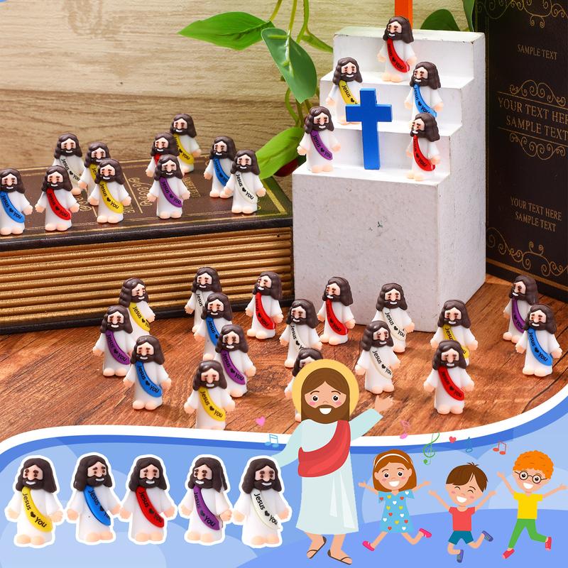 Mini-Jesusfiguren mit dem Slogan „Jesus liebt dich“