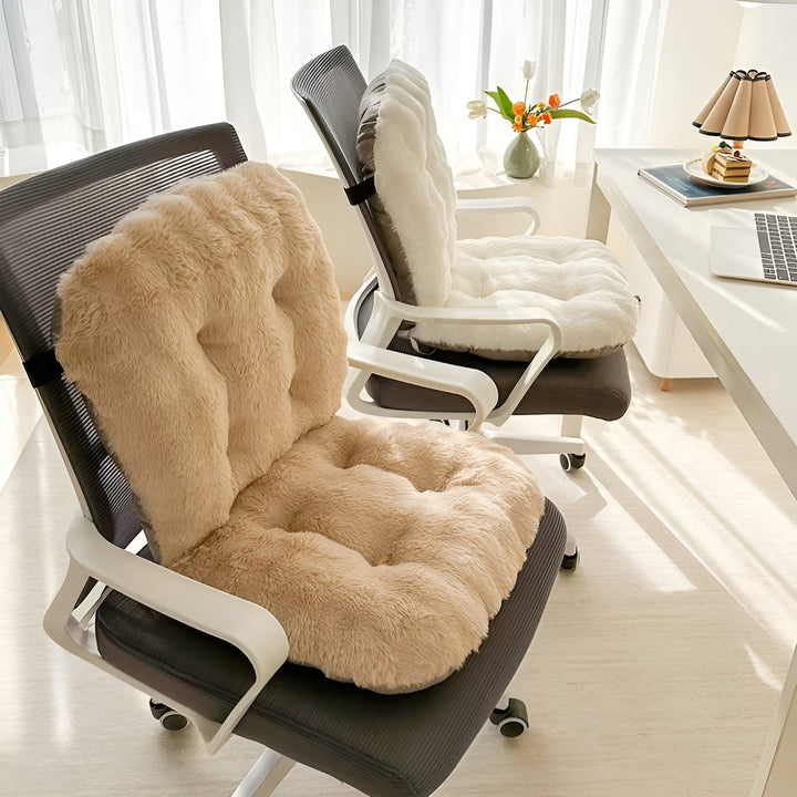 Weicher Sitzkissen aus Kunstpelz – Extra dick & kuschelig | Perfekt für Stuhl und Sofa | Brehn
