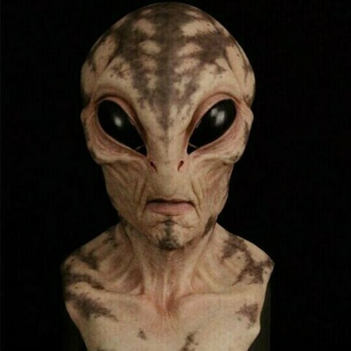 Brehn | Realistische Alien-Maske – Latex- und Silikon-Halloween-Maske für Cosplay und Partys