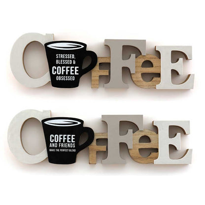 Kaffe' Holzornament-Dekoration 40 cm