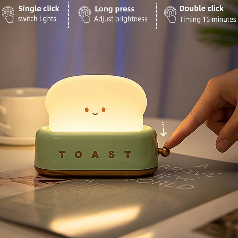 USB-Lade-LED-Brot-Nachtlicht mit Dimmfunktion und Timer | Brehn