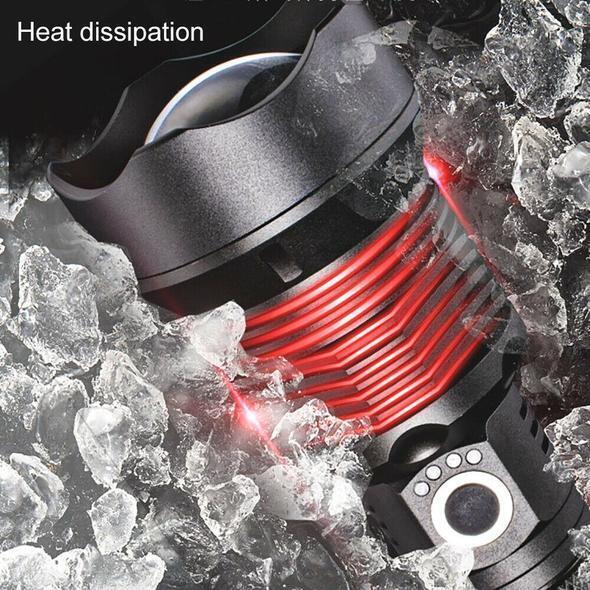 MS18 | Ultimative Hochleistungs-LED-Taschenlampe | 100.000 Lumen | 2.350m Leuchtweite | 18x CREE XHP70.2 LEDs | OLED-Statusdisplay & Aktive Kühlung | IP68 Wasserdicht