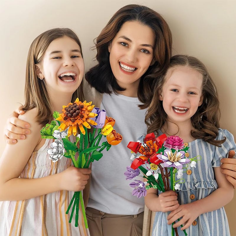 Brehn | Blumenstrauß Bauklötze Weihnachts Adventskalender Set - Weihnachtsgeschenk