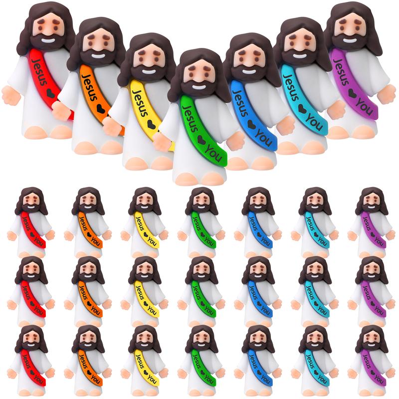 Mini-Jesusfiguren mit dem Slogan „Jesus liebt dich“
