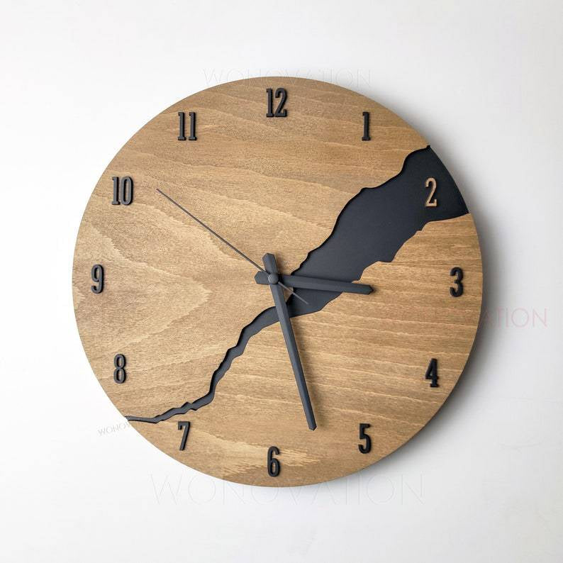 Brehn | Luxe Holz Wand-uhr - Zeitloses Design für Jedes Interieur