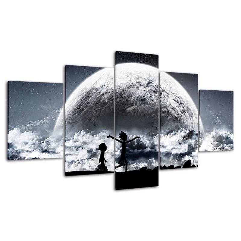 5 Stück Awesome Galaxy View - Leinwand Wandkunst Gemälde