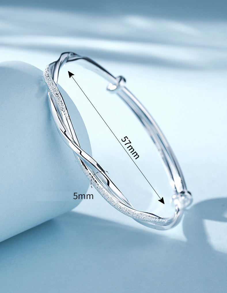 Elegante Gewebte Silberarmband