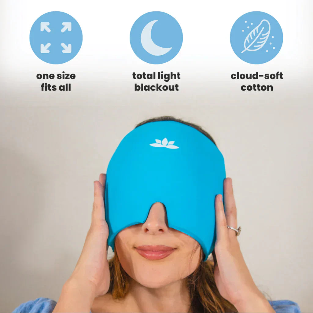 HeadRelax Warm-Kalt Therapie Maske – Lindert Migräne & Kopfschmerzen sofort | Brehn