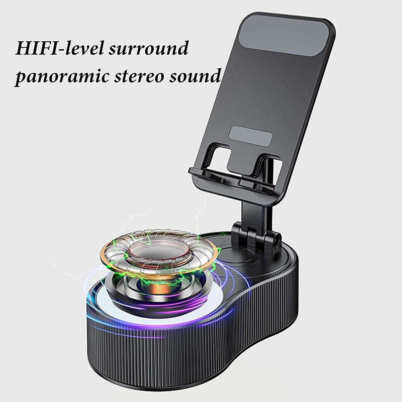 Brehn | 360° einstellbarer Handy-Ständer mit integriertem Bluetooth-Lautsprecher
