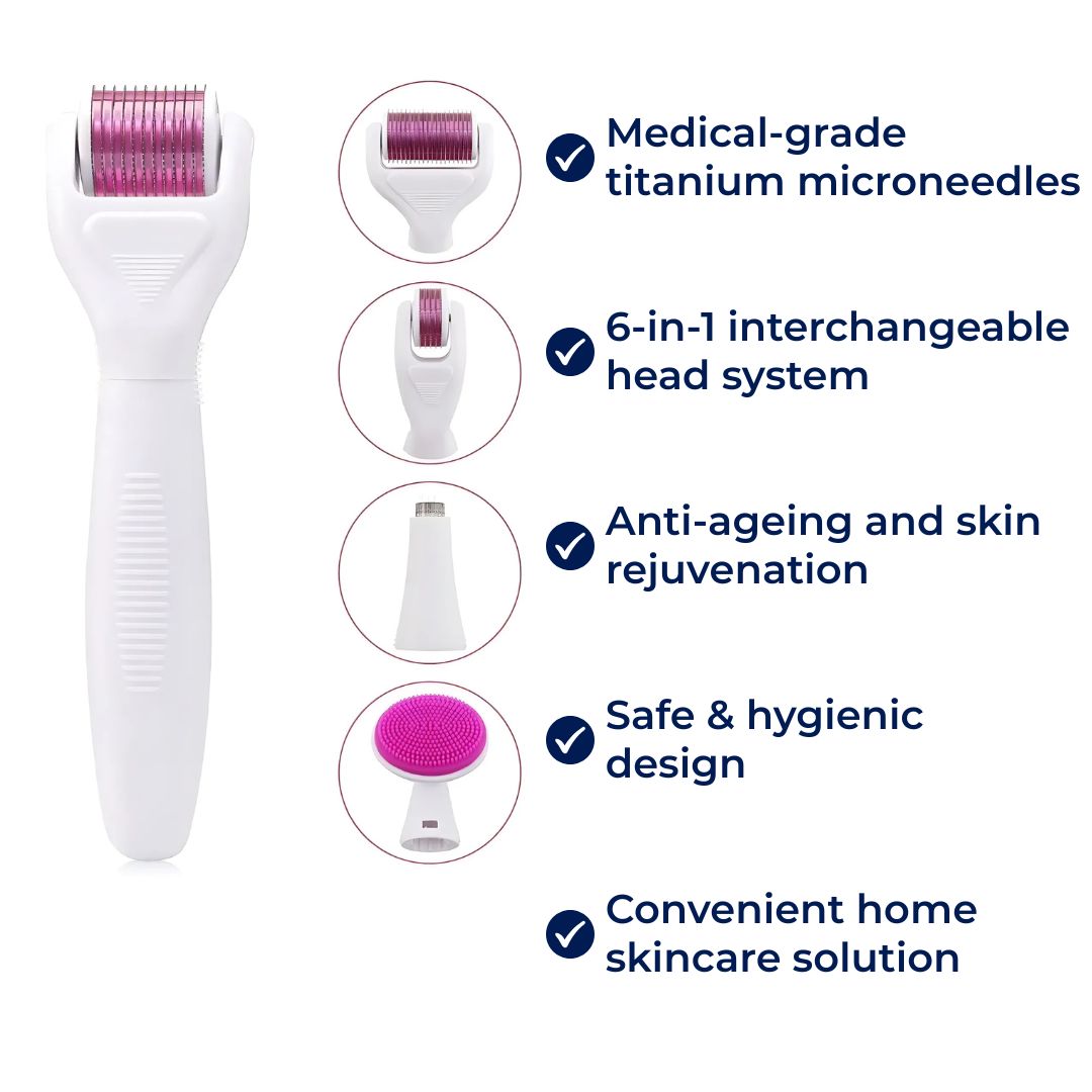 DermaGlow Mikronadel Derma Roller Set – Anti-Aging – Titan Nadeln – Hauspflege für Frauen Brehn