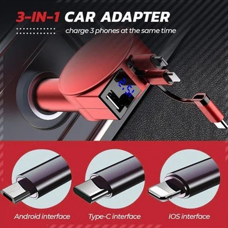 Brehn | 3-in-1 Schnellladegerät für Autos