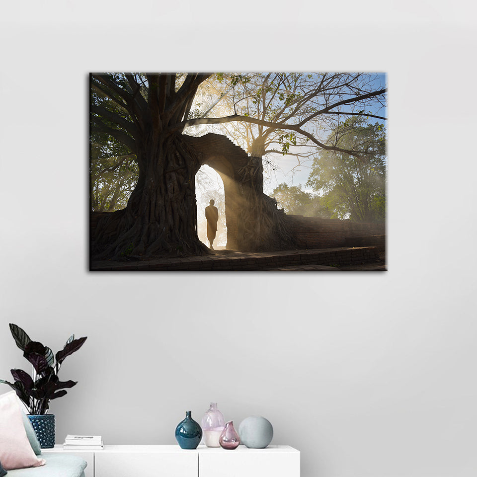 Lone Man Nature - Leinwand Wandkunst Malerei