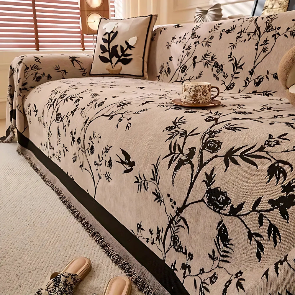 Floral Chenille Sofa Werfen | Brehn