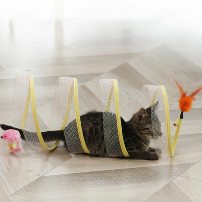 Spirale Pounce | Dynamischer Katzen-Spieltunnel | Brehn