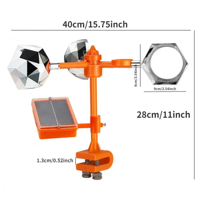 ZonSpin Bird Protector – 360° Reflective Taubenschreck betrieben mit Solarenergie | Brehn