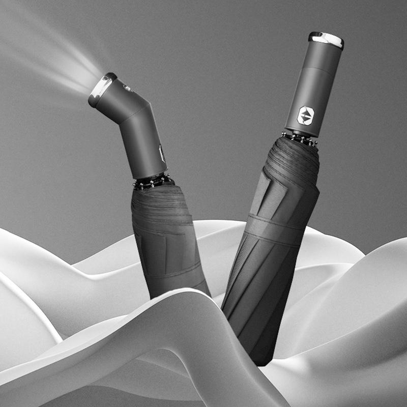 Winddichter Sonnenschirm und Regenschirm mit LED | Brehn