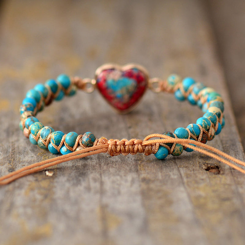 Brehn | Leidenschaftliches Herz-Jaspis-Armband