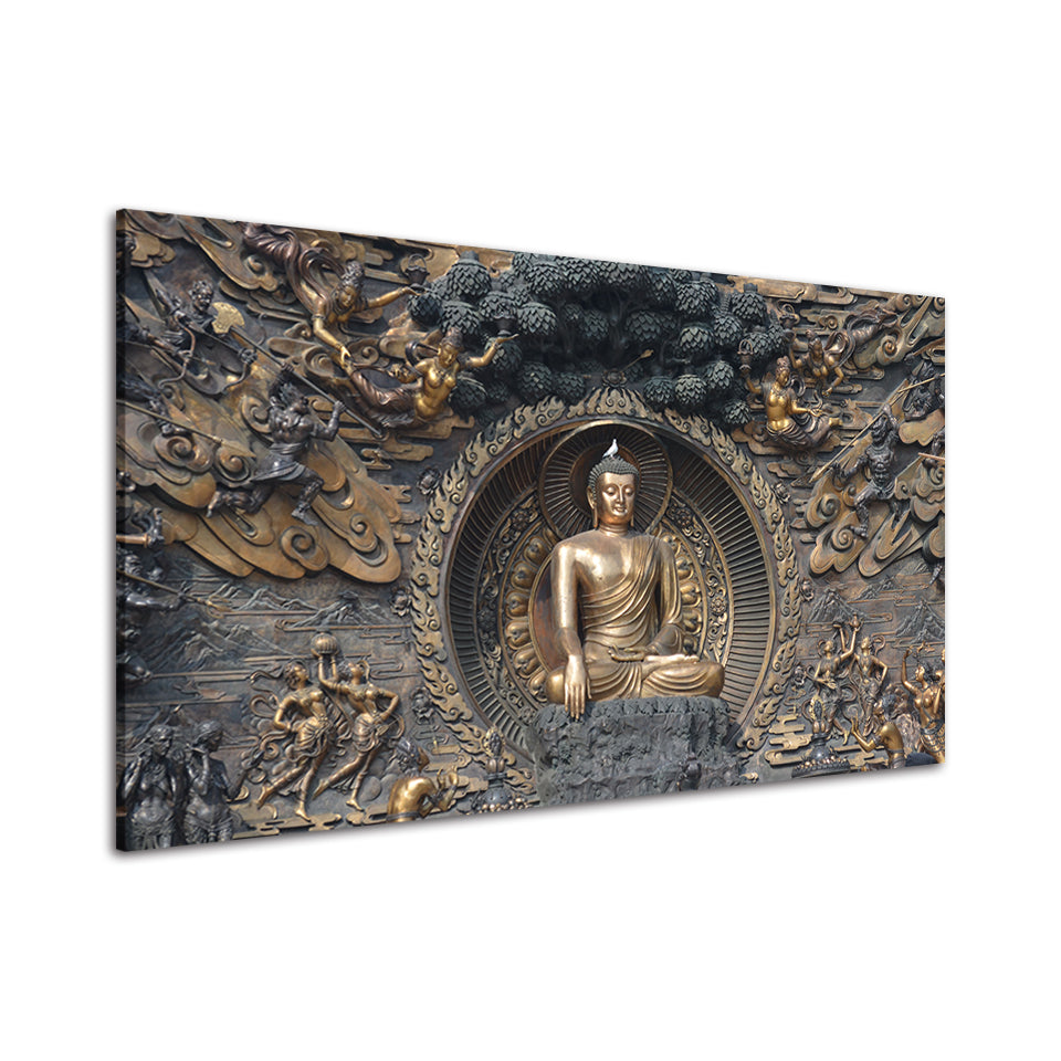 Mahavira Friedlich - Leinwand Wandkunst Gemälde