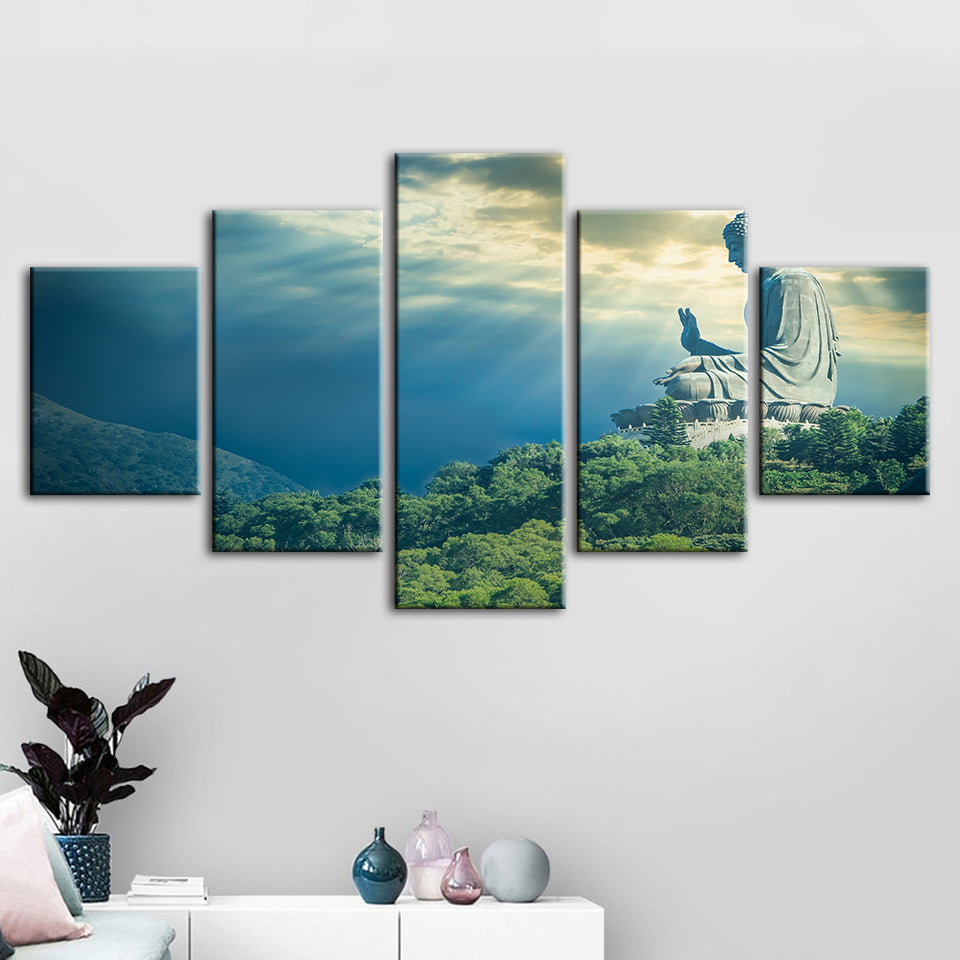 Secret Sky 5-teiliges Leinwandbild