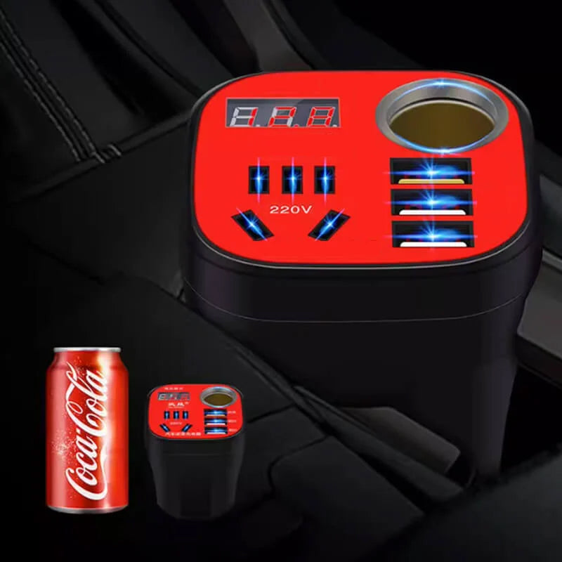 Auto montierter Becher Typ Inverter Konverter QC Ladegerät | Brehn