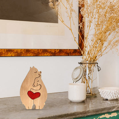 Brehn | Niedliche Tierfamilien-Ornament, Holz-Puzzle-Figur - 🎁Liebesgeschenk