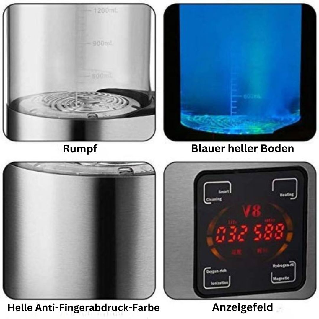 Brehn | Elektrischer Wasserreiniger mit Wasserstoff- und Alkali-Option - PureFlow