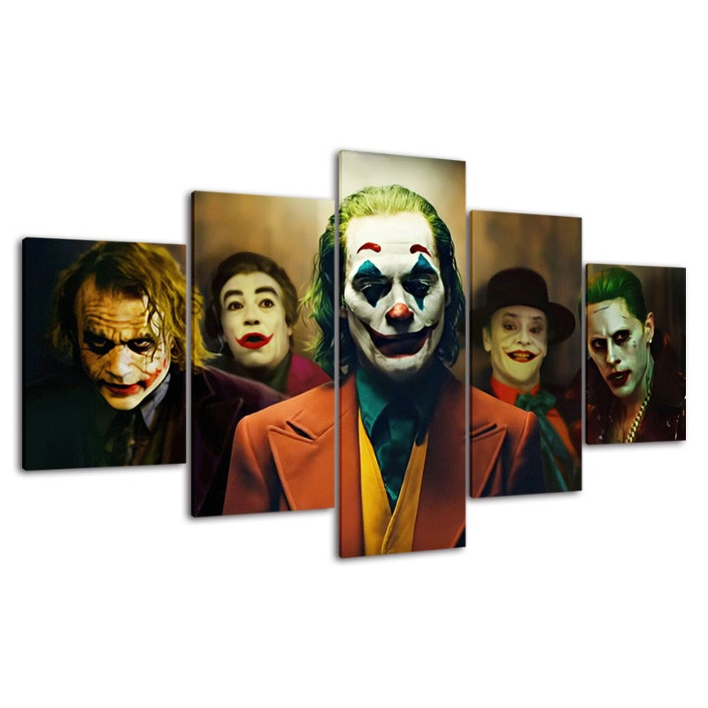 Joker Versionen - 5-teilige Leinwand Wandkunst Malerei