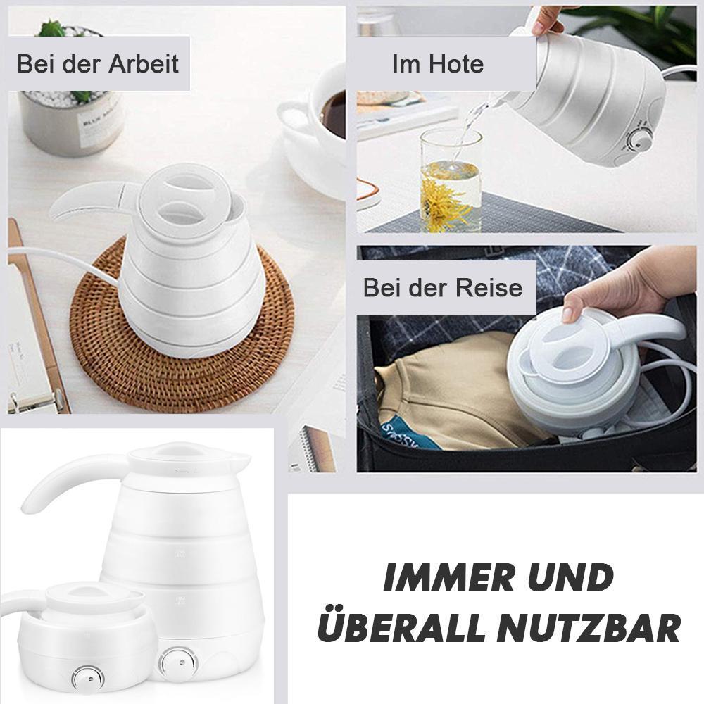 Tragbare Reisesilikagelkanne mit Unniversalstecker | Brehn
