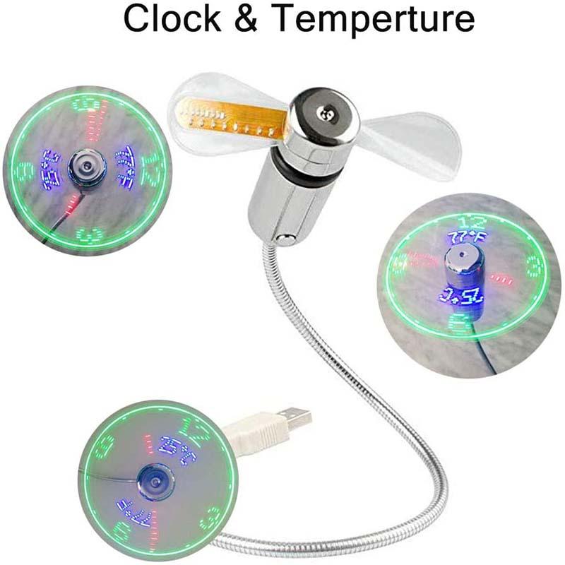 USB Ventilator mit LED-Uhrbeleuchtung | Brehn