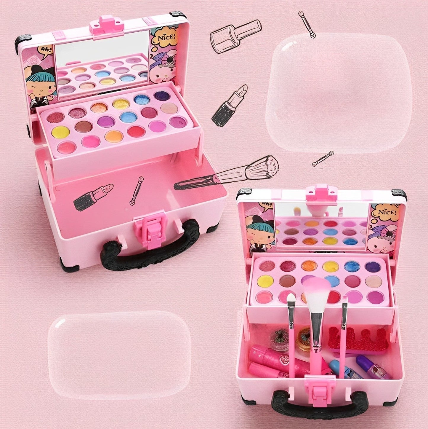LittleGlam Set - Waschbares Make-up für Kinder Brehn