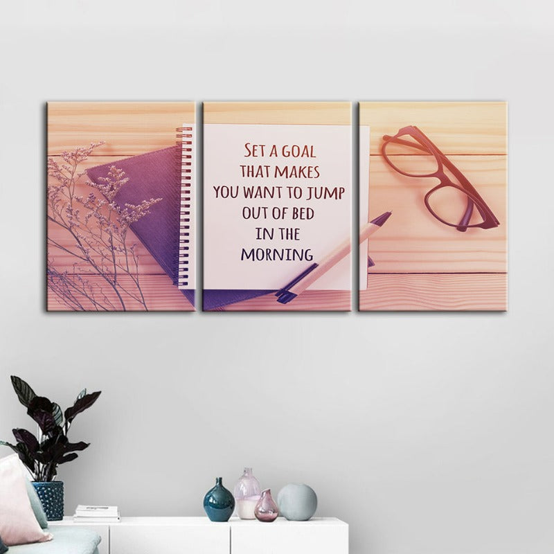Inspirierende Kunst-Canvas Wandkunst Gemälde 3 Stück