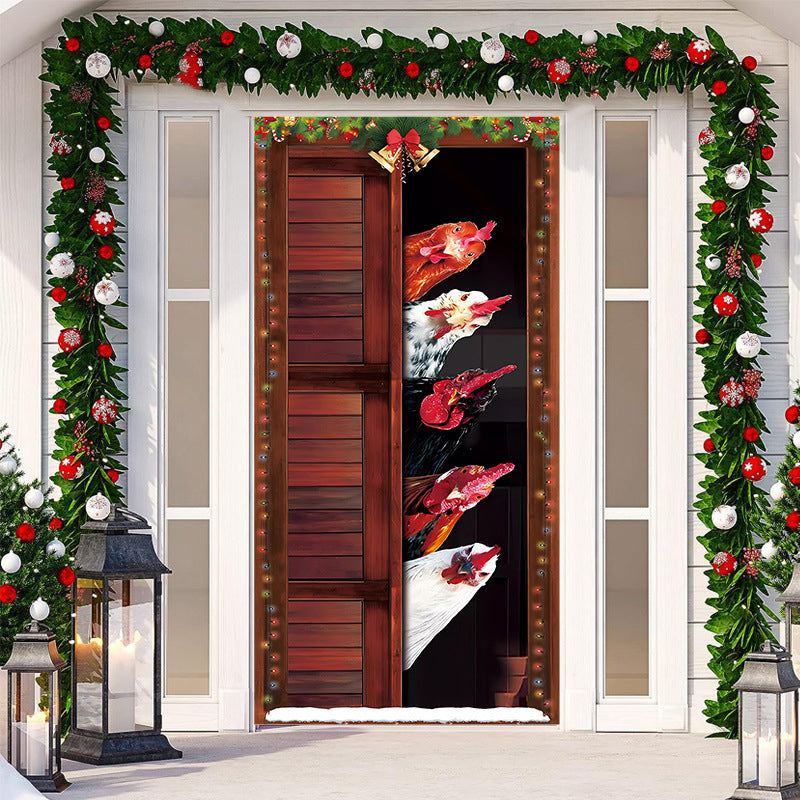 Brehn | Weihnachts Tür Banner, Weihnachtsmann Türabdeckung Feiertagsdekoration