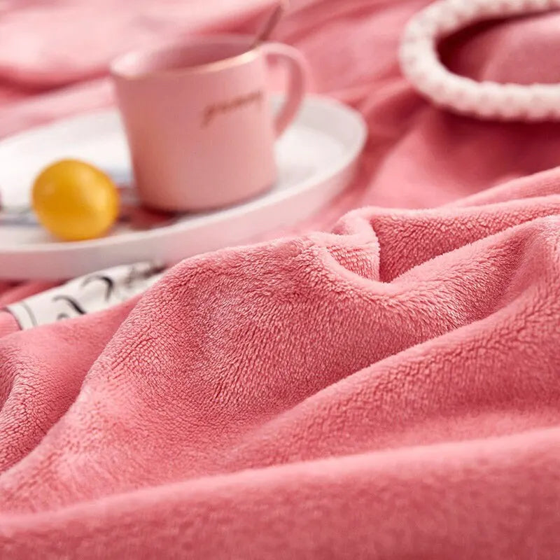Brehn | Pink Flanellfleece-Decke - BlushCozy
